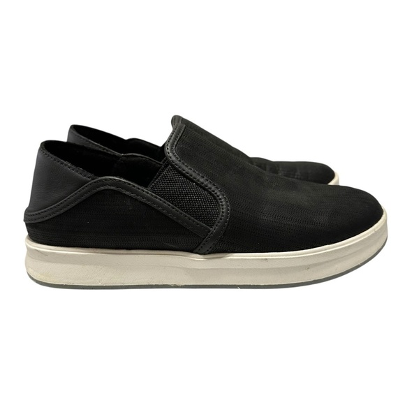 Olukai Ki’ilehe Sneakers Women’s 6.5 Black Leather Slip On Convertible Heel Shoe - Picture 6 of 8